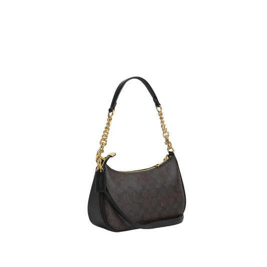 Teri Shoulder Bag In Signature Canvas - Walnut