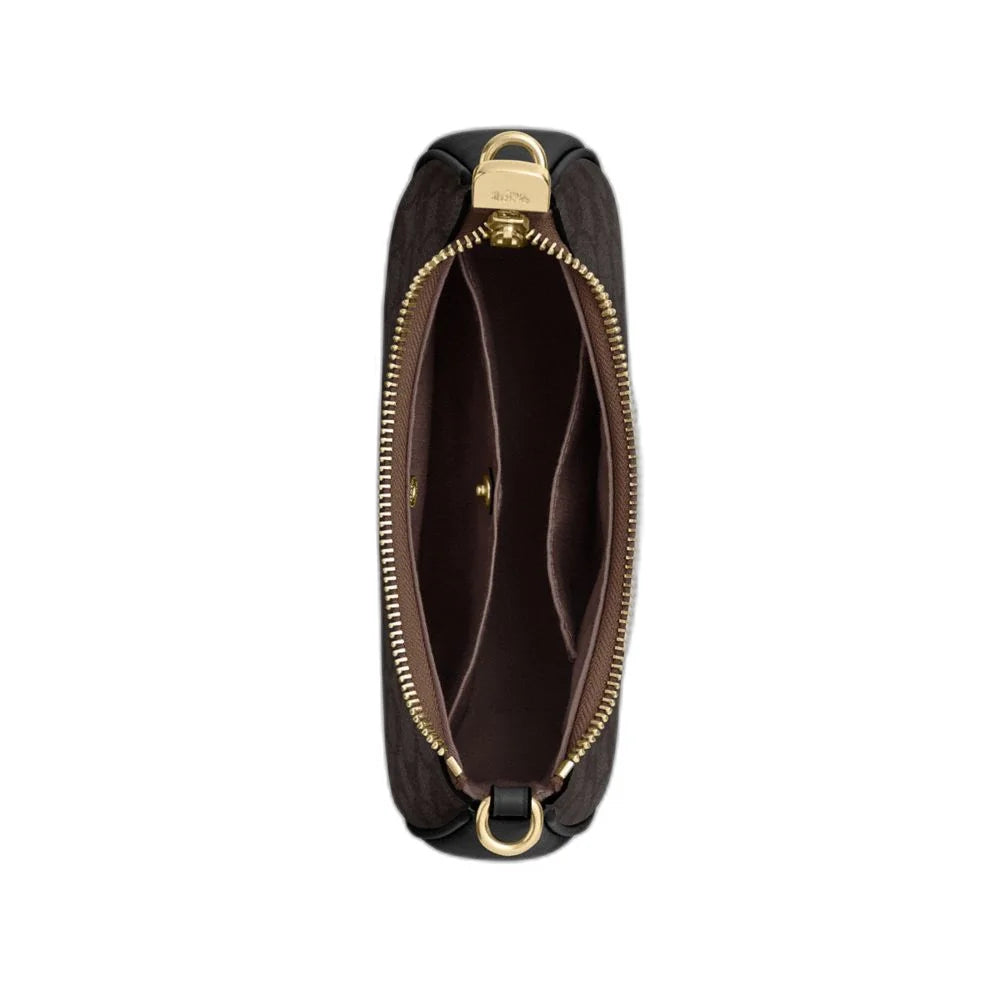 Teri Shoulder Bag In Signature Canvas  - Walnut/Black