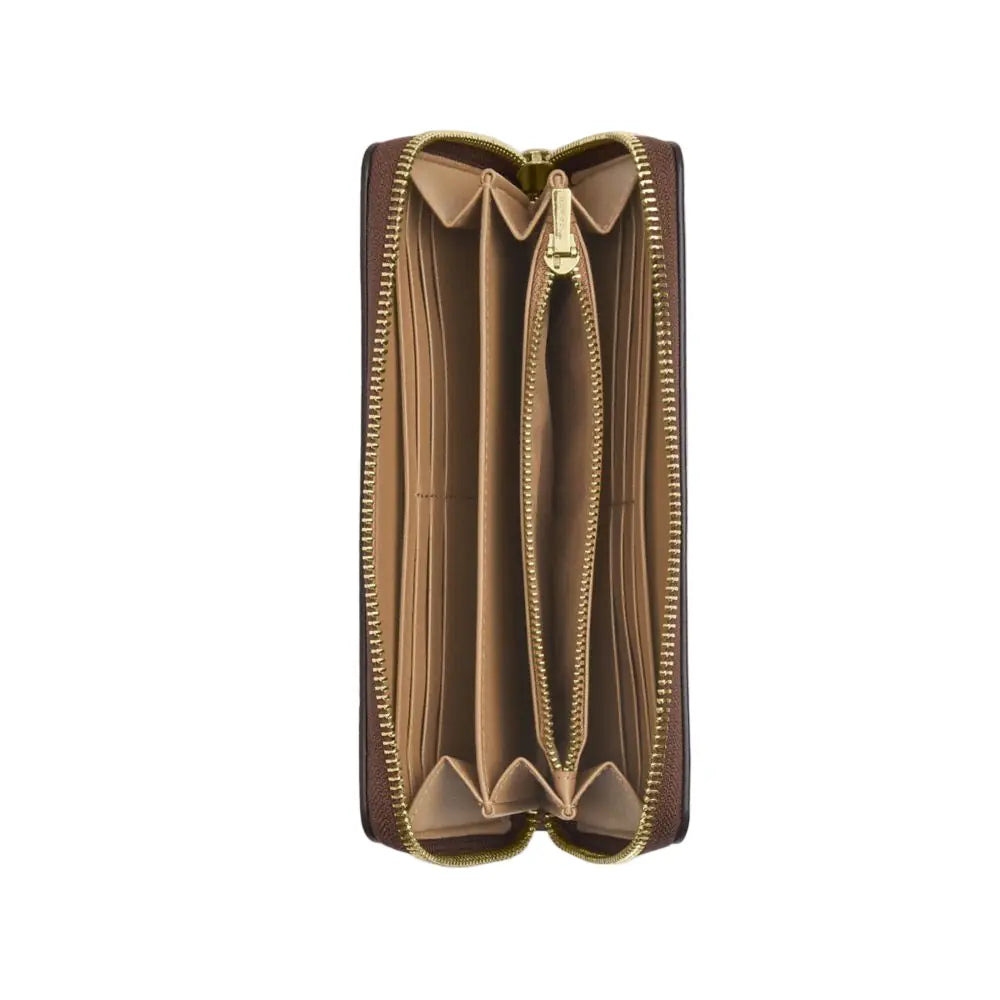 The Long Zip Around Wallet In Signature Canvas With - Cherry Print