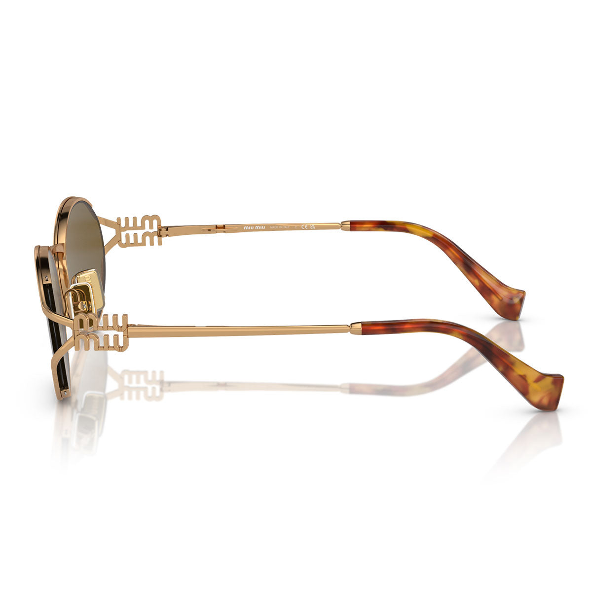 The Sunglasses MU52Y/ 5AK06S - Gold/Gray Gradient Women