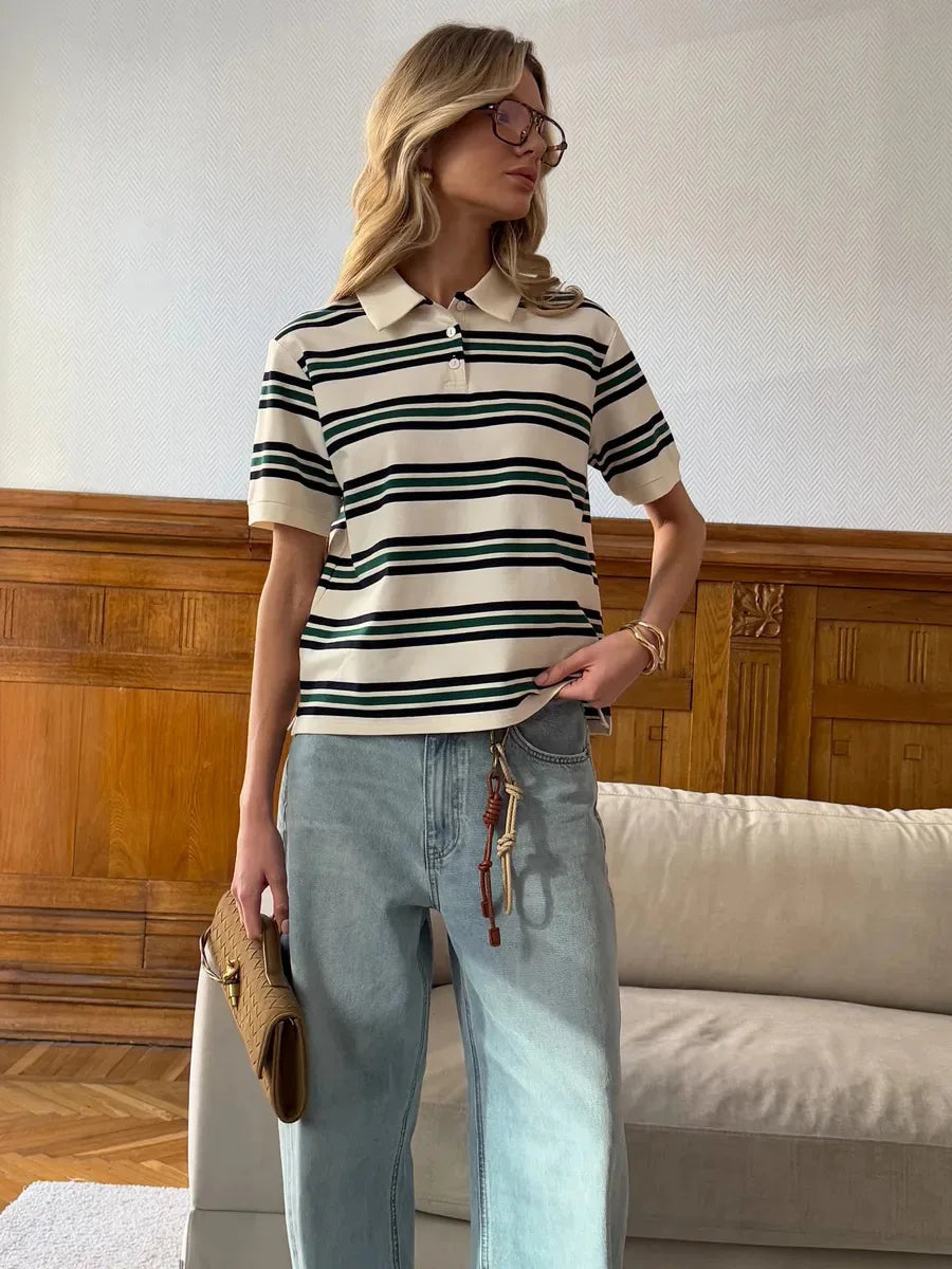 The Retro Striped Polo