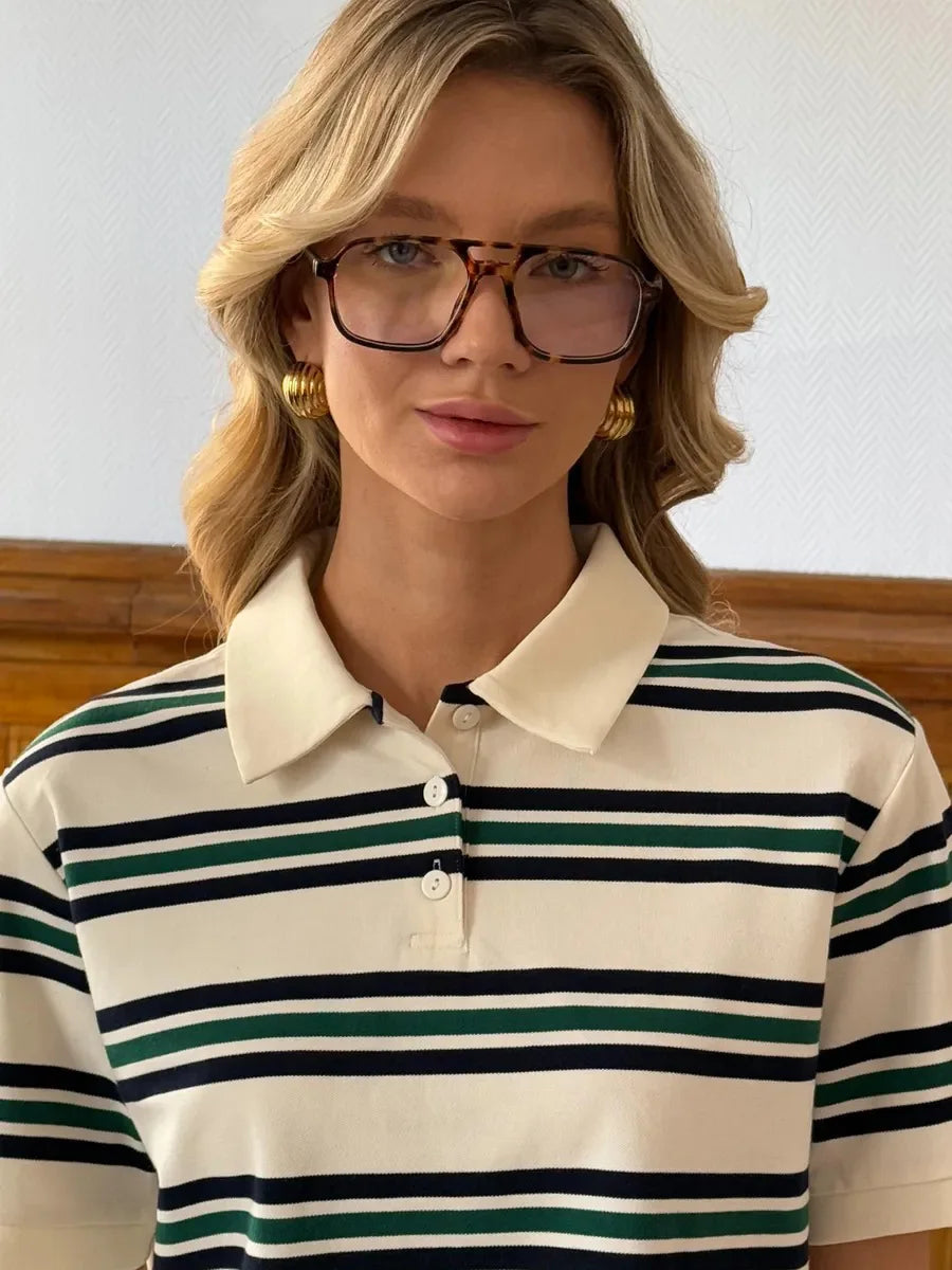 The Retro Striped Polo