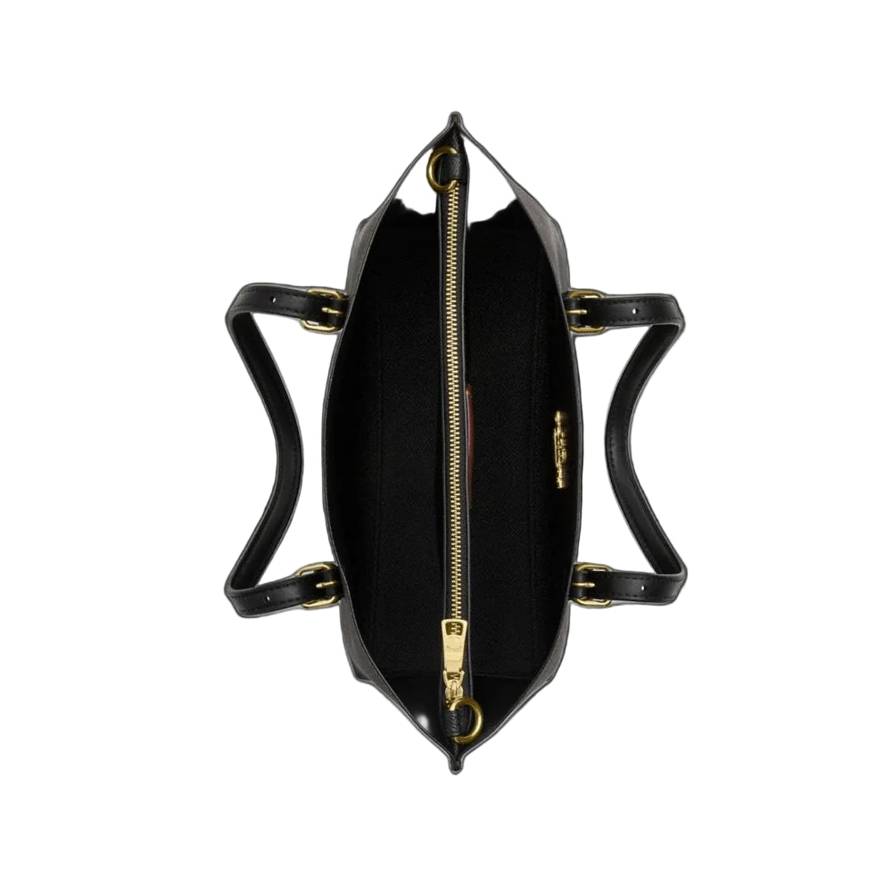 The Mollie Tote Bag In Signature Canvas -  Walnut/Black