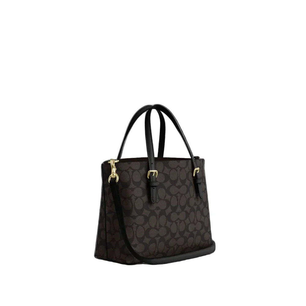 Die Mollie Tote Bag 25 aus charakteristischem Canvas – Walnuss/Schwarz
