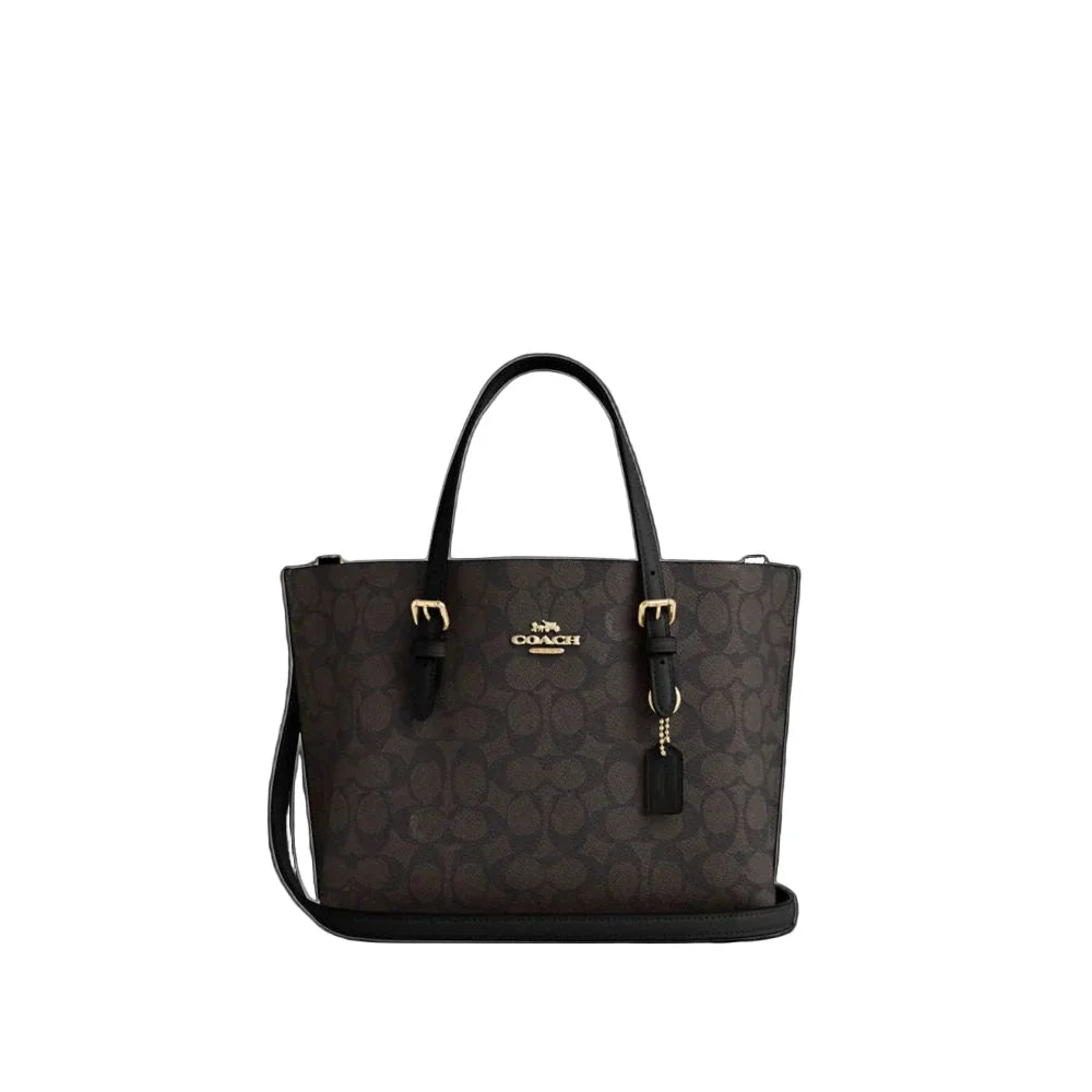 Die Mollie Tote Bag 25 aus charakteristischem Canvas – Walnuss/Schwarz