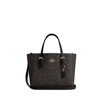 Die Mollie Tote Bag 25 aus charakteristischem Canvas – Walnuss/Schwarz