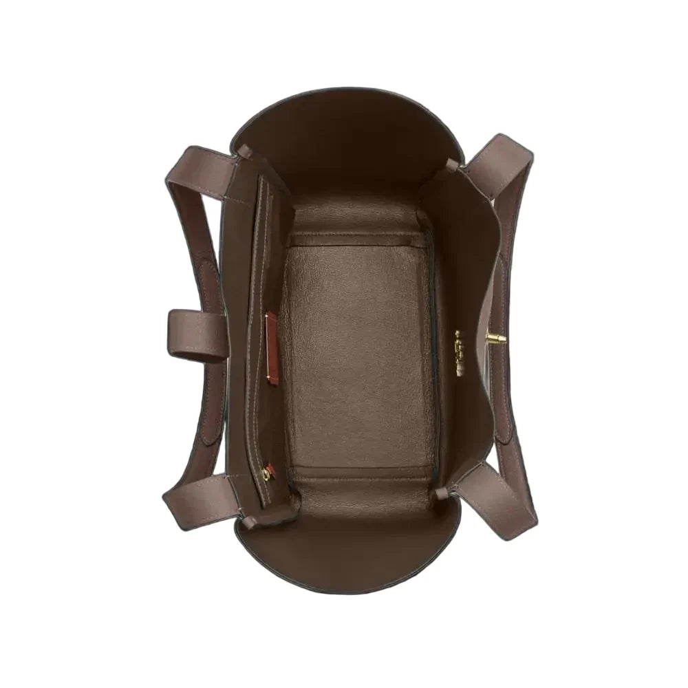 Die Hadley Turnlock-Tragetasche – Gold/Dunkler Stein