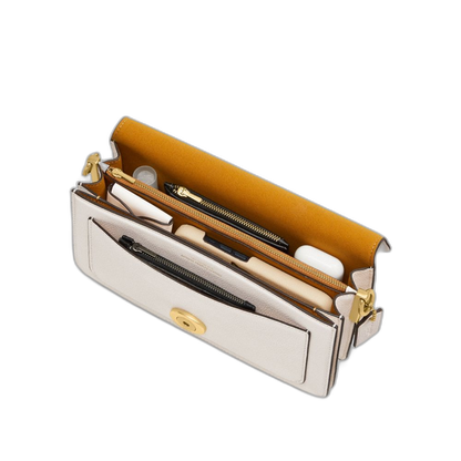 Tabby Schultertasche 26 - Messing/Kreide