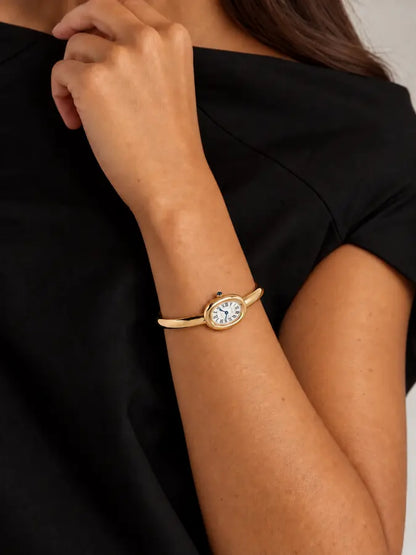 Baignoire Uhr – Armband aus Gelbgold