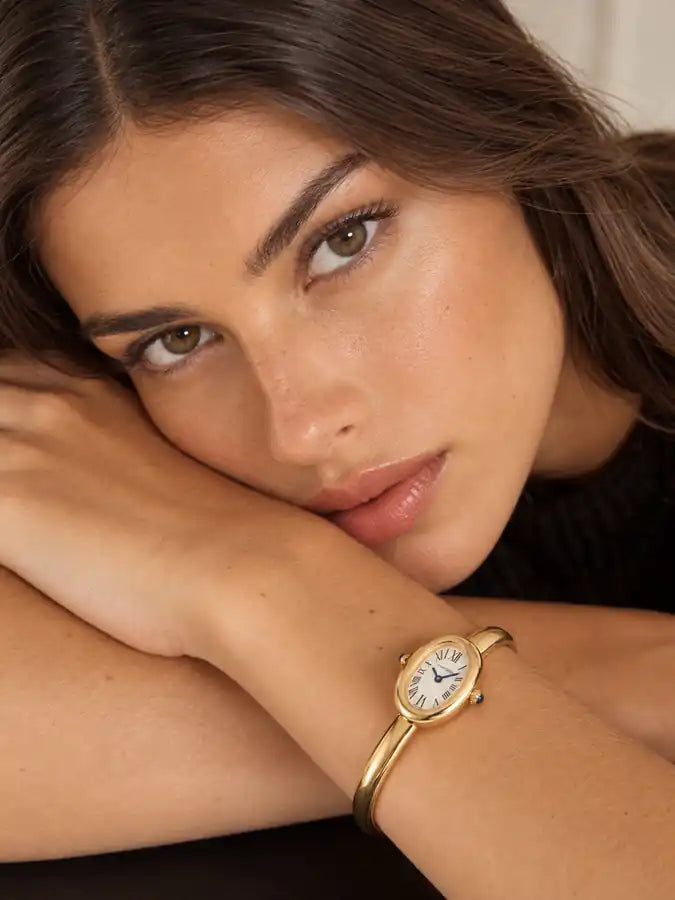 Baignoire Uhr – Armband aus Gelbgold