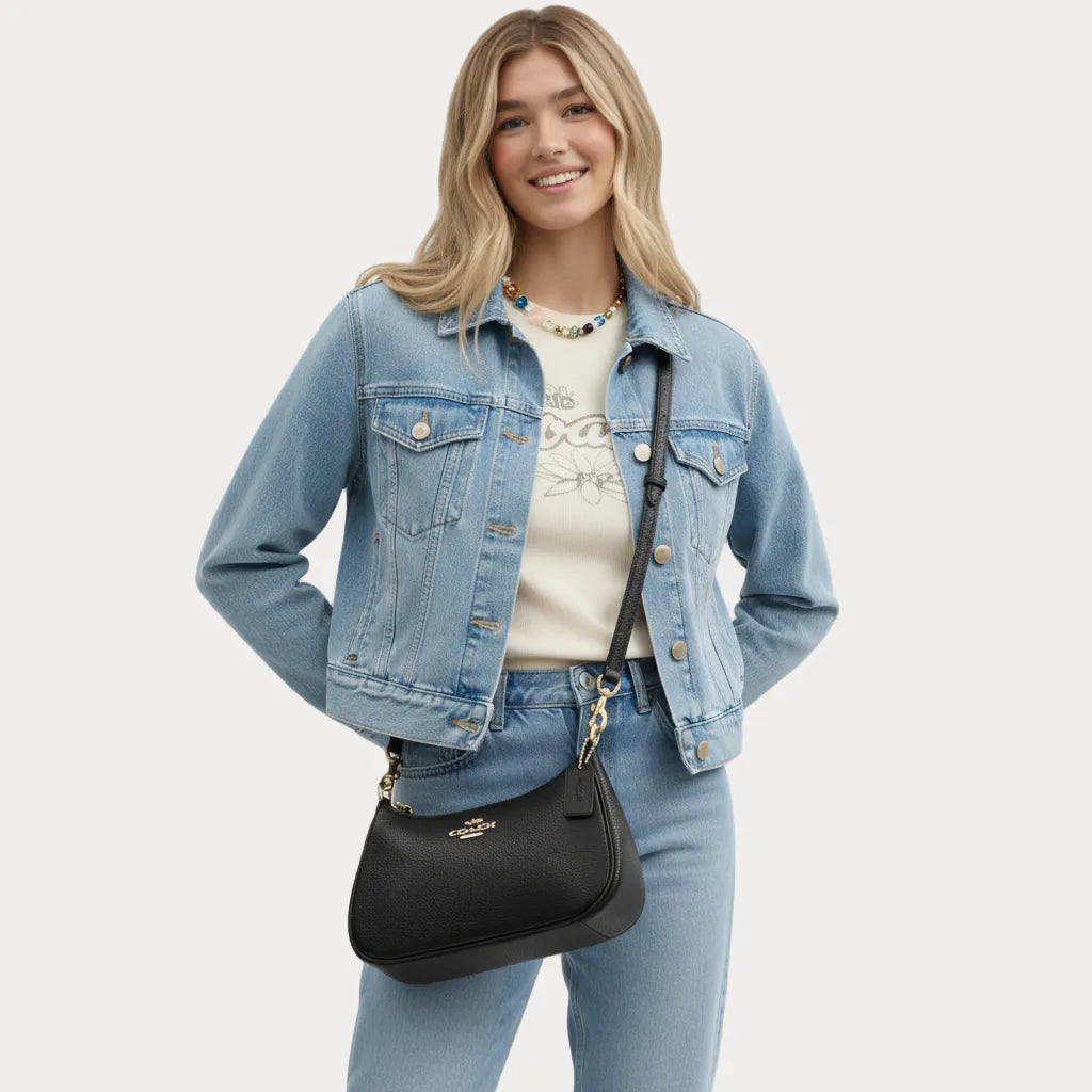 Teri Shoulder Bag- Gold/Black