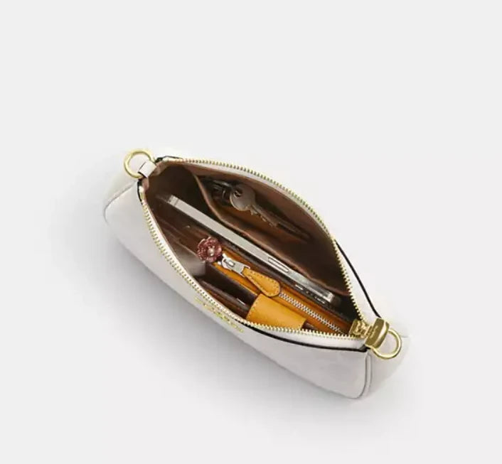 Teri Shoulder Bag In Signature Canvas - Gold/White/Chalk