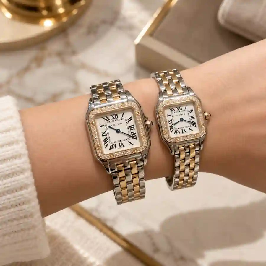 Panthère Kristall-Uhr – Roségold