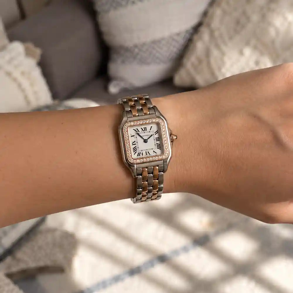 Panthère Kristall-Uhr – Roségold